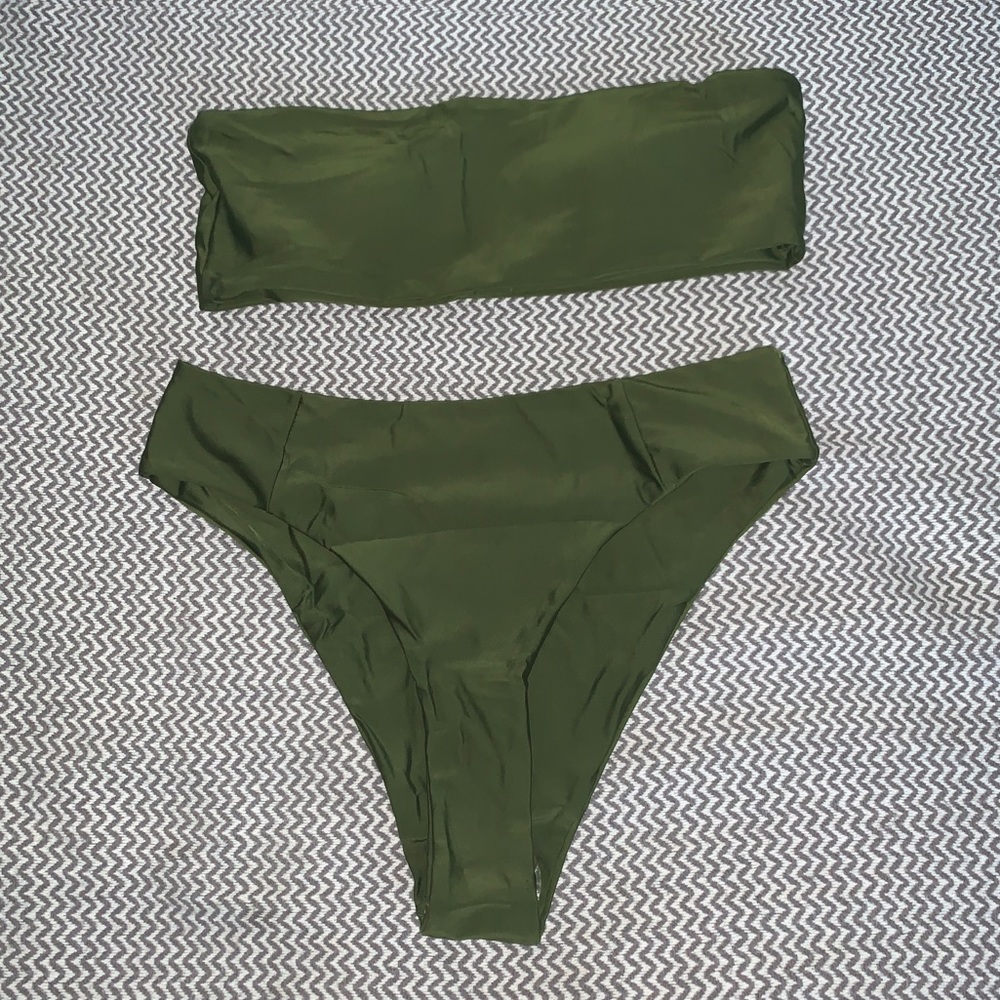 Army Green Bandeau Bikini